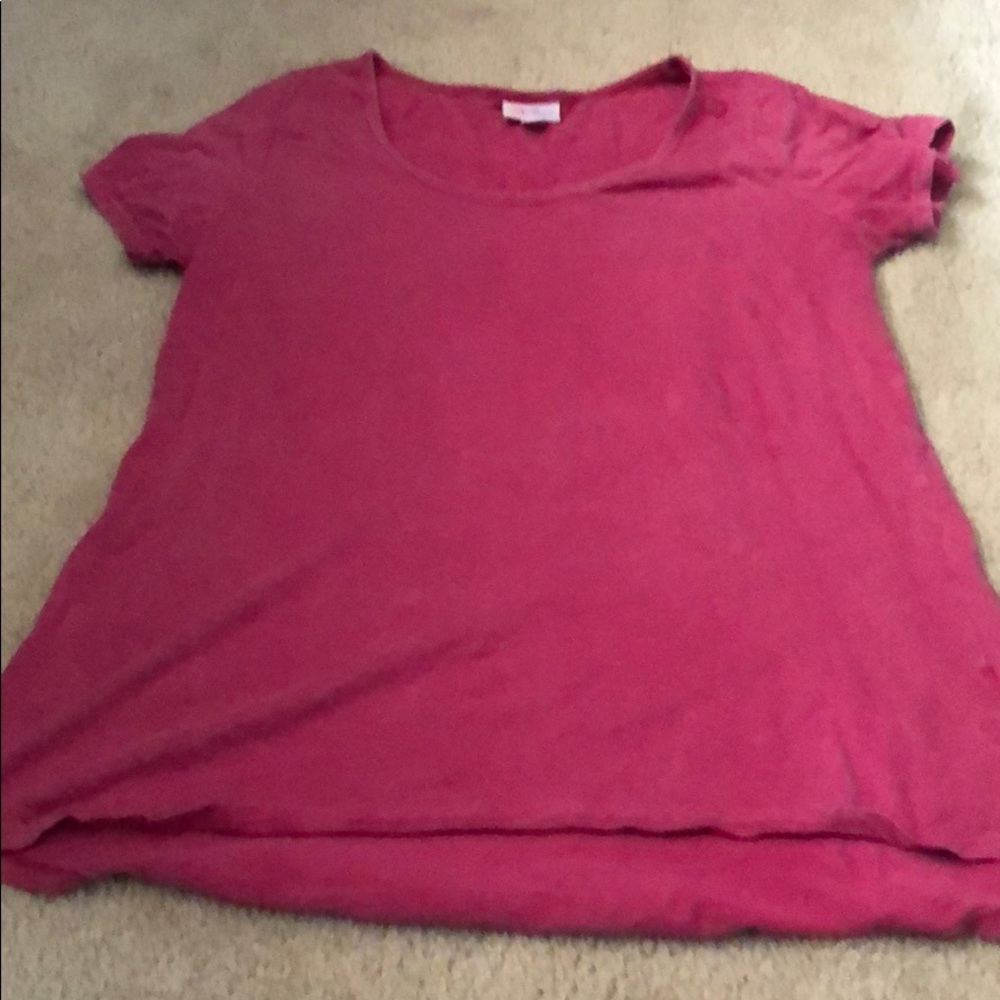 Pink acid wash tee